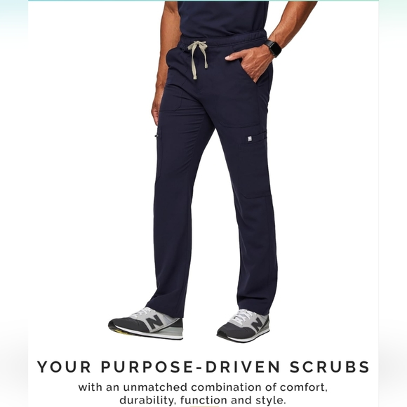 FIGS Cairo Cargo Scrub Pants for Men - Navy Blue, Short 2XL - Picture 3 of 12